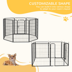 4 Sizes Pet Playpen Dog Rabbit Puppy Cage Folding Run Fence Metal Hutch