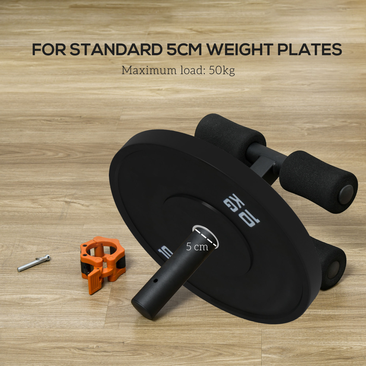 SPORTNOW Tib Bar Tibialis Trainer Fits 5cm/2" Weight Plates