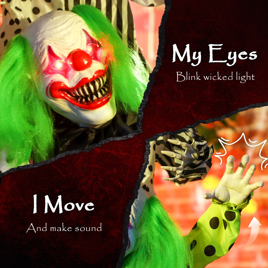 Sound-Activated Stacking Halloween Clowns