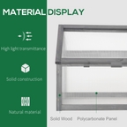 Wooden Cold Frame Greenhouse PC 90 x 52 x 50cm, Grey House