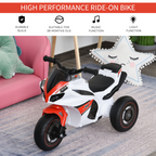 Kids Ride-On Police Bike 3-Wheel Vehicle with Music Lights 18-36 Mths