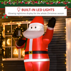 8ft Christmas Inflatable Santa Holiday Deco LED Lights Indoor Outdoor