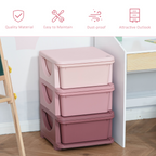 Kids Storage Units with Drawers 3 Tier Chest Vertical Dresser Tower