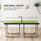 Folding Table Tennis Table with Net – 182cm, Green