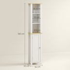 kleankin Slim Bathroom Storage Unit with Open Compartment, White