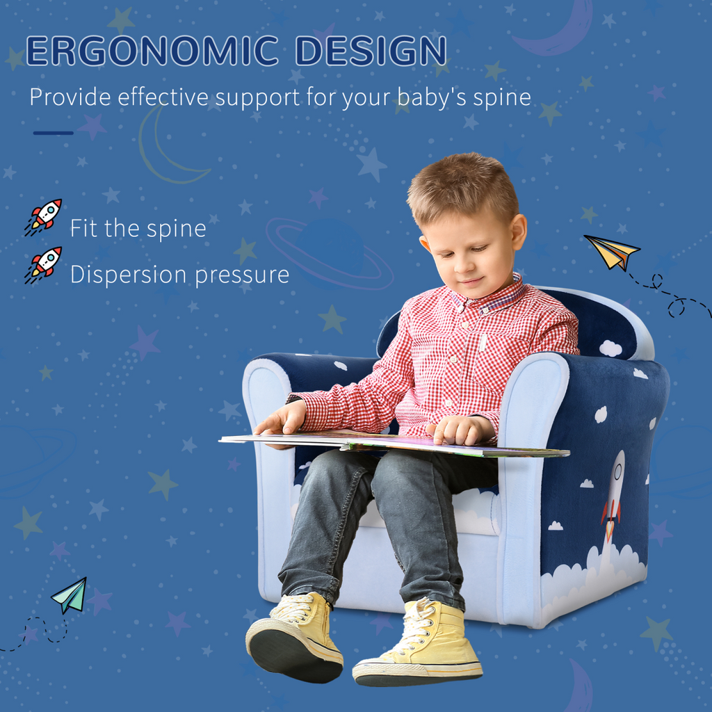 Children Chair Armchair Single Sofa Seat Kids Furniture 18M+ 45kg