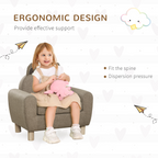 Kids Mini Sofa Toddler Chair Children Armchair for Bedroom Playroom Brown