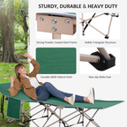 Single Portable Outdoor Military Sleeping Bed Camping Cot Green Outsunny
