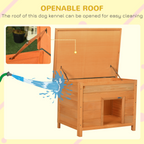 82cm Wooden Dog Kennel House Garden Shelter Backyard Waterproof Pet Supplies