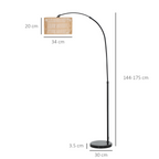 Floor Lamp for Living Room, Standing Lamp with Foot Switch, Black
