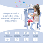 HOMCOM 37 Key Keyboard Battery Piano Kids Microphone Stool Educational Game
