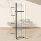 Floor Lamp for Living Room, Standing Lamp with Foot Switch, Black