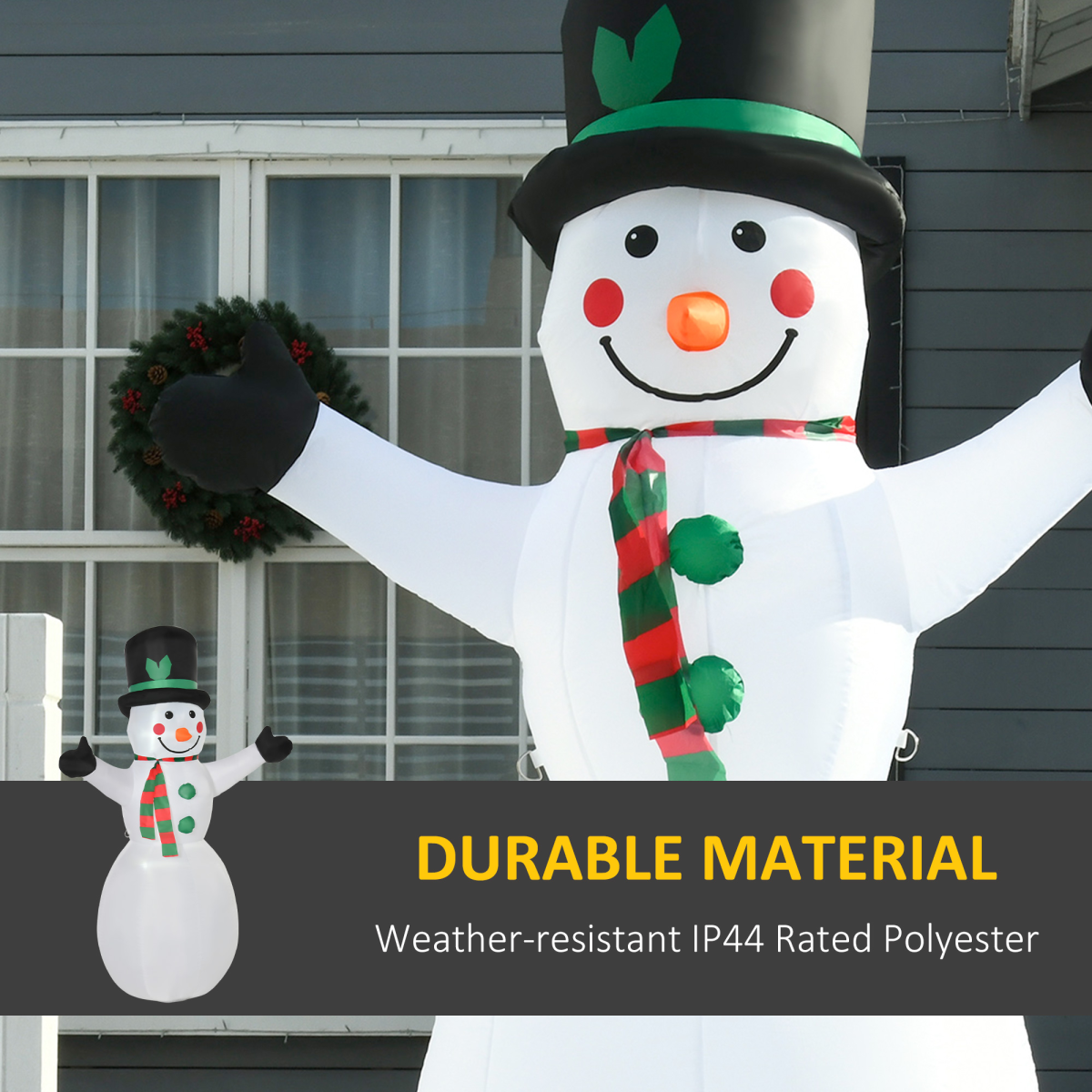 6.5ft Inflatable Snowman LED Christmas Xmas Air Blown Outdoor Garden Decor