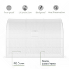 300 x 150 x 213 Plant Greenhouse Garden Nursery w/ Cover Window, White