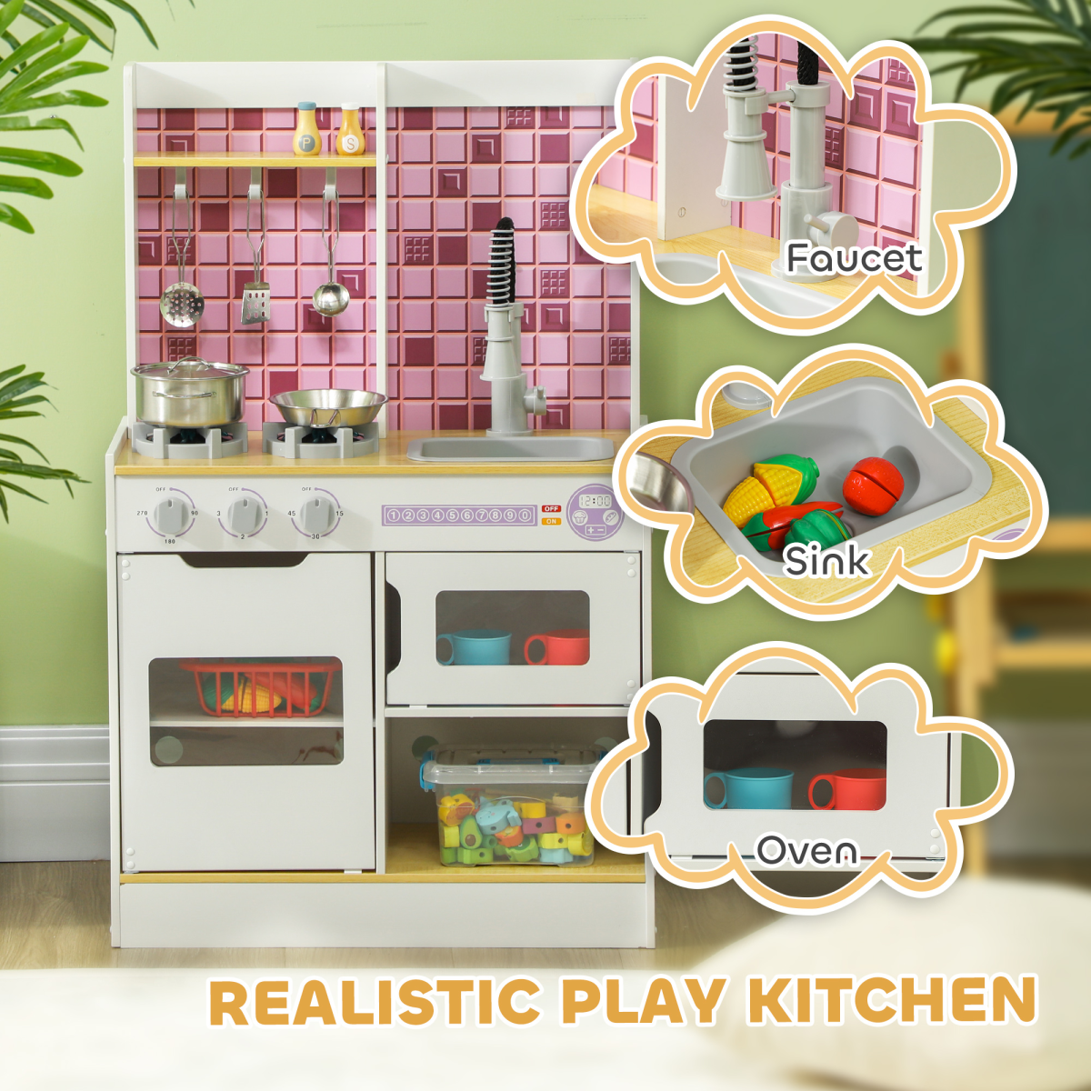 AIYAPLAY Kids Play Kitchen