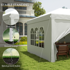 Outsunny 3 x 6m Pop Up Gazebo Height Adjustable Party Tent w/ Storage Bag Black