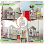 ZONEKIZ 3 Tier Toy Storage Shelf with 6 Cubby for Playroom, Bedroom, White