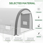 6 x 3(m) Upgraded Polytunnel Greenhouse w/ Mesh Door & Windows, 15 Plant Labels
