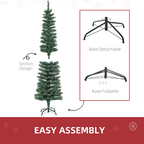 5.5FT Artificial Snow Dipped Christmas Tree Home Indoor Green HOMCOM