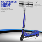Folding Kids Electric Scooter 7-14 Adjustable Battery Power PU Wheels HOMCOM