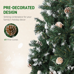 5FT Artificial Christmas Tree Xmas Indoor Decoration, Automatic Open HOMCOM