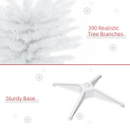 1.8m 6ft Artificial Pine Pencil Slim Christmas Tree with 390 Branch Tips White