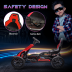 12V Electric Go Kart with Forward Reversing 2 Speeds for 3-8 Yrs - Red