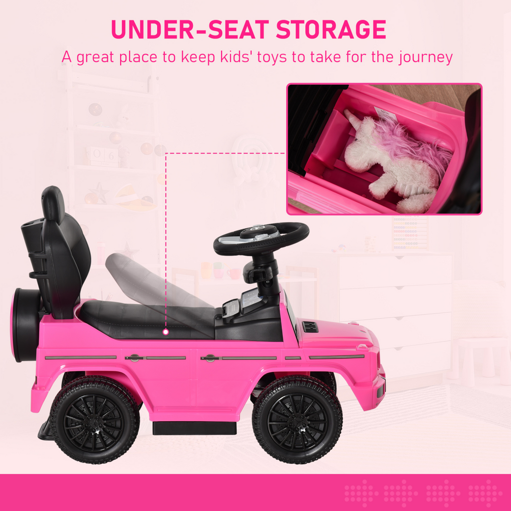 Benz G350 Ride-on Sliding Car Floor Slider Stroller Kids Vehicle, Pink