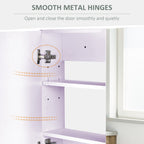Mirror Cabinet Double Door Wall Mounted Modern Storage Unit Bathroom