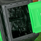 Outsunny 130L Compost Bin Dual Chamber Rotating Composter with Ventilation Holes