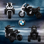 Electric Kids Ride on Motorcycle BMW Liscensed Headlights Music Black