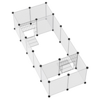Pet Playpen, 18 Panels DIY Small Animal Cage for Guinea Pigs Hedgehogs