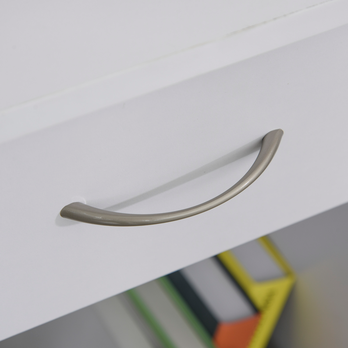 L-Shaped Corner Computer Desk with 2 Shelves Worktop Keyboard Tray White