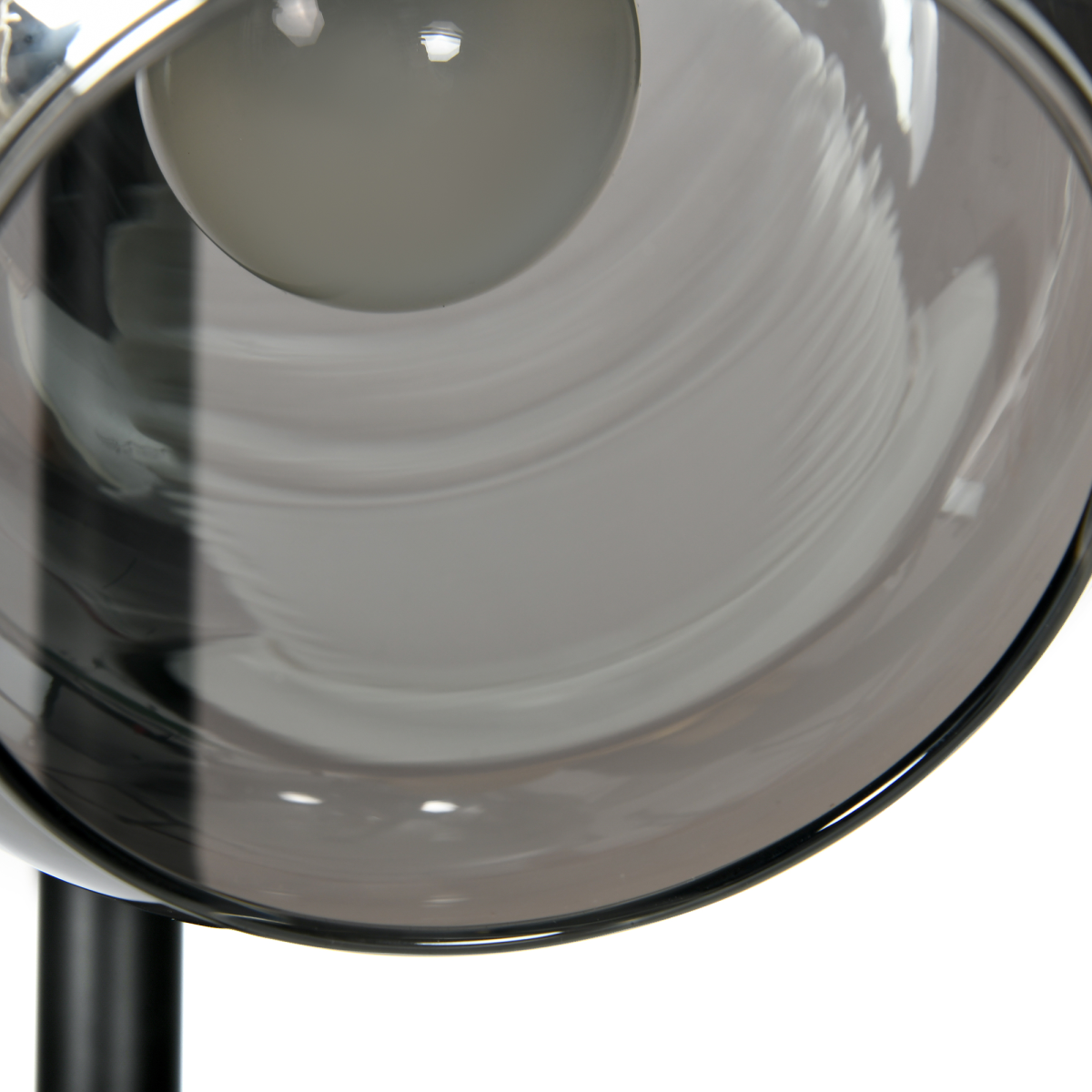 HOMCOM Modern Floor Lamp with Glass Global Shade, 3 Light, for Living Room
