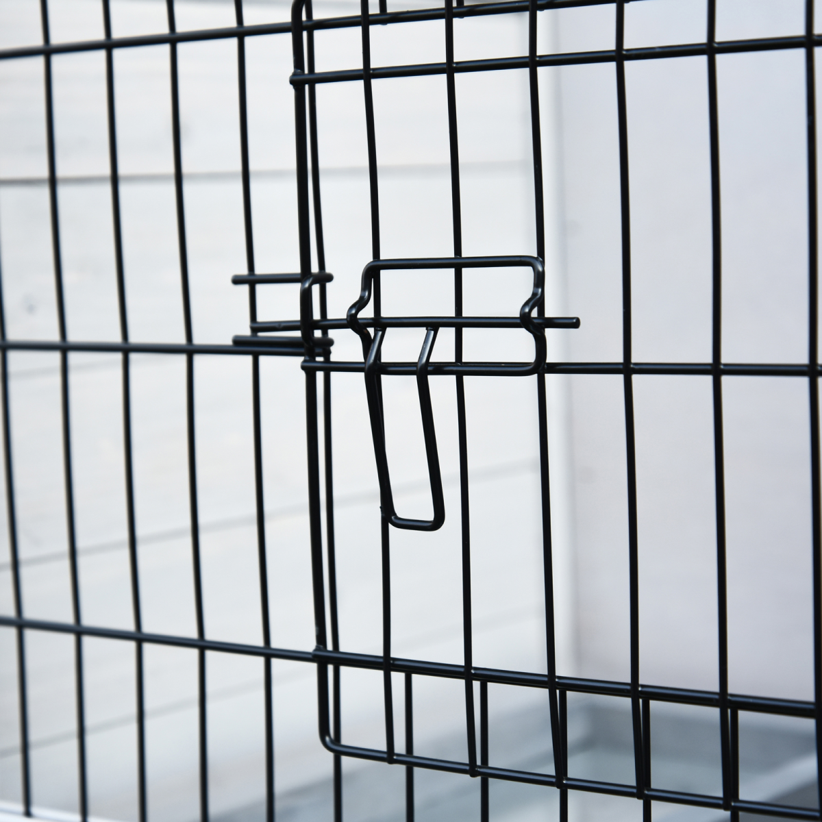 Rabbit Hutch and Run with Removable Tray Openable Top for Indoors & Outdoors Grey