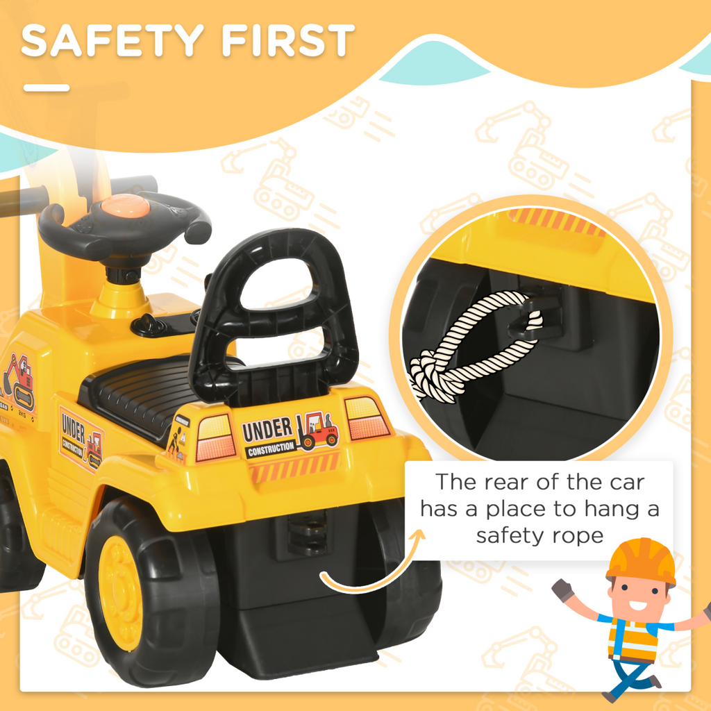 2-in-1 Kids Ride On Tractor with Bucke, for 1.5-4 Years Old, NO POWER
