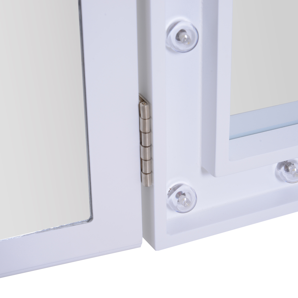 Lighted Tri-Fold Vanity Mirror Large Cosmetic Mirror LED Lights White