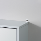 Wall Mounted Mirror Cabinet with Storage Shelf Bathroom Cupboard Grey
