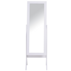 Tall Freestanding Dressing Mirror with Adjustable Tilt White