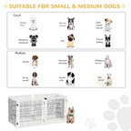 Freestanding Pet Dog Gate 6 Panel Foldable Wooden Playpen 432cm Long Pawhut