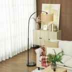 Floor Lamp for Living Room, Standing Lamp with Foot Switch, Black