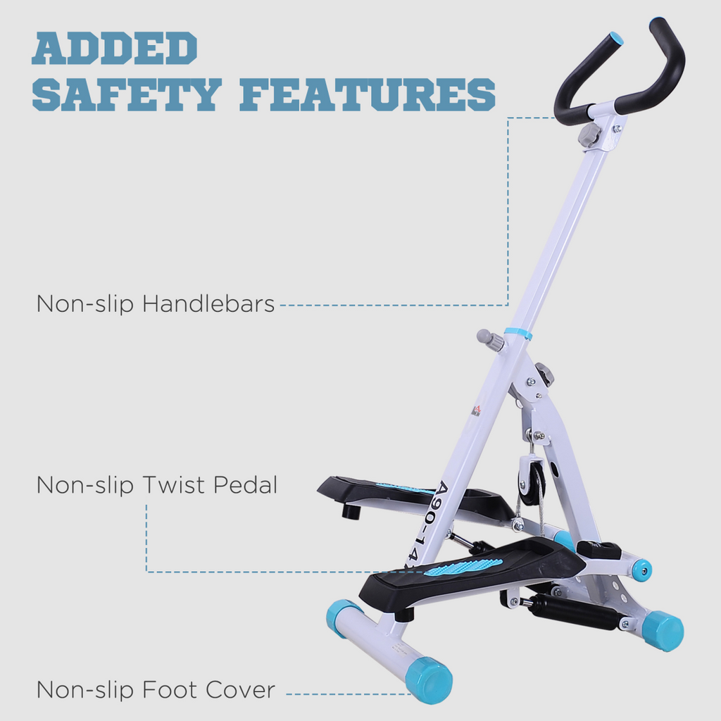 Stepper Fitness Exercise Handle Bar Machine Cardio Foldable Workout