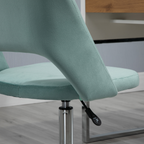 Swivel Office Chair Velvet Fabric Scallop Shape Computer Desk Chair Green