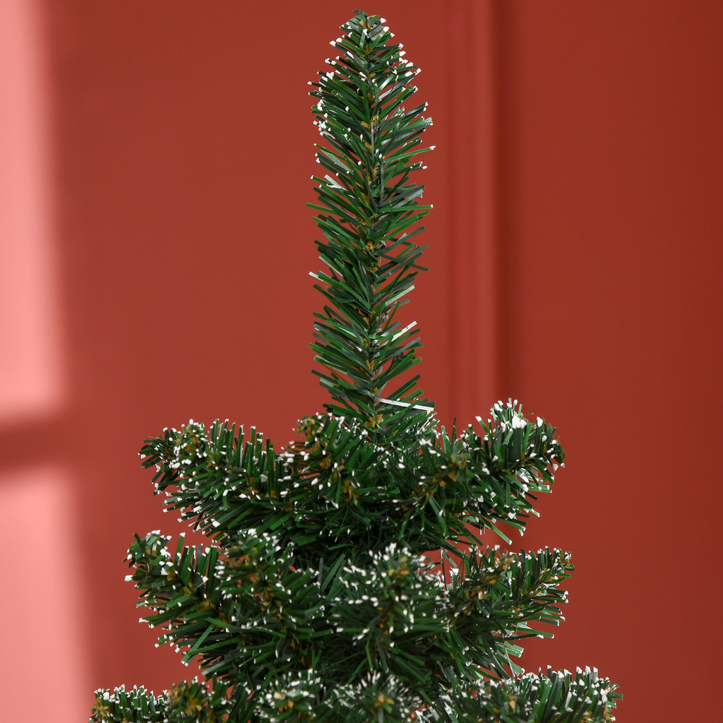 5.5FT Artificial Snow Dipped Christmas Tree Home Indoor Green HOMCOM