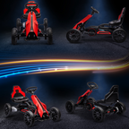 12V Electric Go Kart with Forward Reversing 2 Speeds for 3-8 Yrs - Red