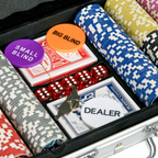 SPORTNOW 500-Piece Poker Chips Set w/ Mat, Aluminium Case, Two Decks of Cards