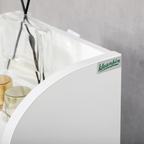 kleankin Freestanding Bathroom Storage Unit with Adjustable Shelf, White