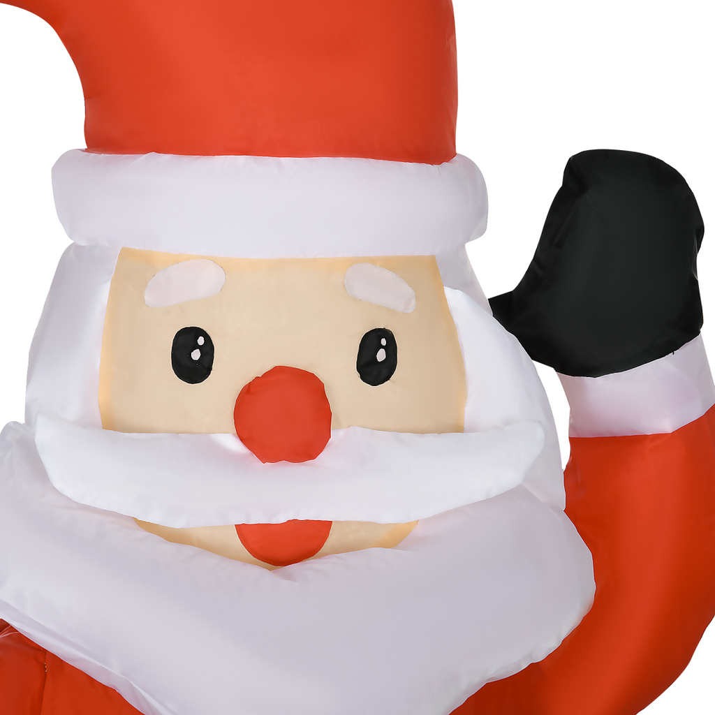 4ft Christmas Inflatable Santa Claus Sledge Sleigh Reindeer Blow Up Xmas Garden