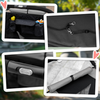 PawHut Foldable Dog Carriage with Universal Wheels, Shock Absorber - Black