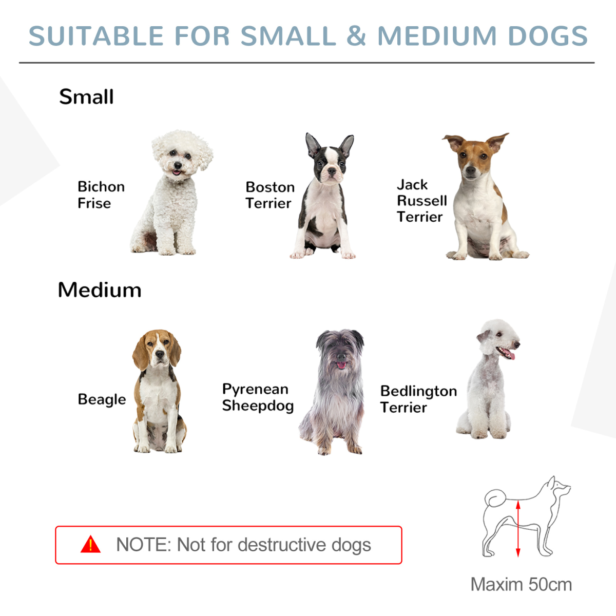 Wooden Foldable Dog Safety Barrier with 4 Panels for Small&Medium Dogs Blue Grey